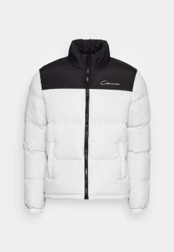 Contrast Puffer Jacket - Winter Jacket - White