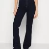Flared Jeans - Dark Blue Denim