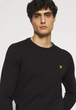Lyle & Scott Crew Neck Jumper - Jumper - Jet Black -Clothing Promotion Shop 0fb83e573f88481ca5e2f59ade740d9d