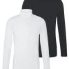 Pier One 2 Pack - Long Sleeved Top - White/Black -Clothing Promotion Shop 131c66307636477987dd73f5f031d29f
