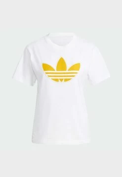 Adidas Originals Pearl Trefoil - Print T-Shirt - White -Clothing Promotion Shop 1451a3d0482347e5ab73658dbe5dc3c0