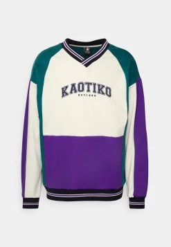 Kaotiko Crew Kasey - Sweatshirt - Ivory/Purple/Jade