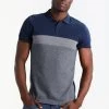 Pier One Polo Shirt - Dark Blue/Mottled Grey -Clothing Promotion Shop 15743eb7aeb149a3930edd8e514bc35d