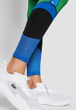 Lacoste Sport High Waist Active - Leggings - Tarragon/Kingdom/Black -Clothing Promotion Shop 17fff902dbc8471093c856fac6d59653