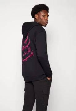 YOURTURN Embroidered Text Hoodie Unisex - Hoodie - Black -Clothing Promotion Shop 1b00bdfa4f184078b8b4af421ae91c6b