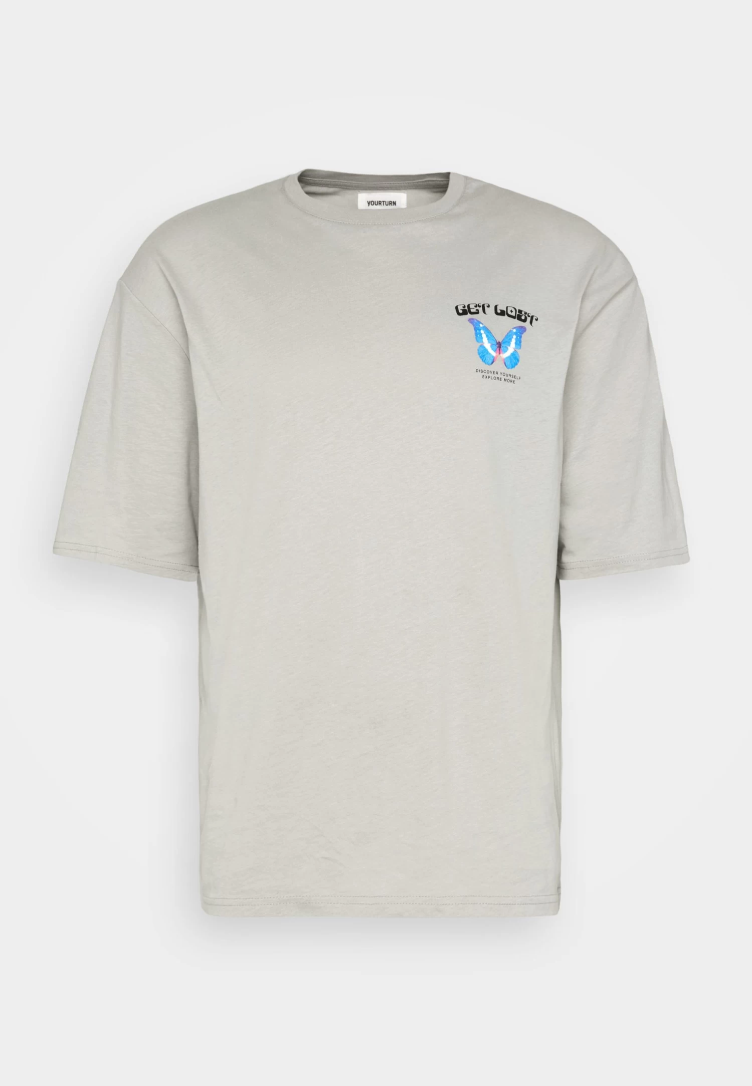 YOURTURN Get Lost Tee Unisex - Print T-Shirt - Grey 7 YOURTURN Get Lost Tee Unisex - Print T-Shirt - Grey - Image 5
