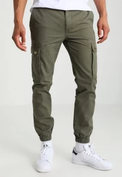 Pier One Cargo Trousers - Olive