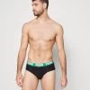 Puma Basic Brief 2 Pack - Briefs - Black/Green -Clothing Promotion Shop 3b56580890f049a3ad9000a1c617c3dd