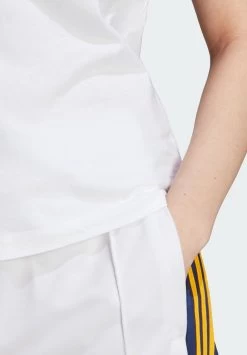 Adidas Originals Pearl Trefoil - Print T-Shirt - White -Clothing Promotion Shop 53461ecd0bfd476da1a74297fa2aaf0a