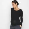 Nursing Function Longsleeve Tee - Long Sleeved Top - Black -Clothing Promotion Shop 5382ce6fab8443cc880de5409660ec05