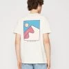 Kaotiko Mountain Minimal Unisex - Print T-Shirt - Ivory