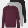 Pier One 3 Pack - Sweatshirt - Bordeaux/Black/Grey -Clothing Promotion Shop 821baf19d3fa4e8d90ae47bb097c8d40