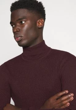 Pier One Muscle Fit Turtle - Jumper - Mottled Bordeaux -Clothing Promotion Shop 87bc9746f3cd48c78886c3726b9971e1