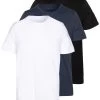 Pier One 3 Pack - Basic T-Shirt - Black/White/Blue -Clothing Promotion Shop 9a7be9f8e1a446199ff4f3bca527601a
