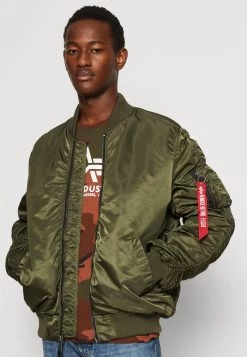 Alpha Industries Ma-1 Puckered - Bomber Jacket - Dark Olive -Clothing Promotion Shop a8c9be0be8f64487a7067955305c39a2