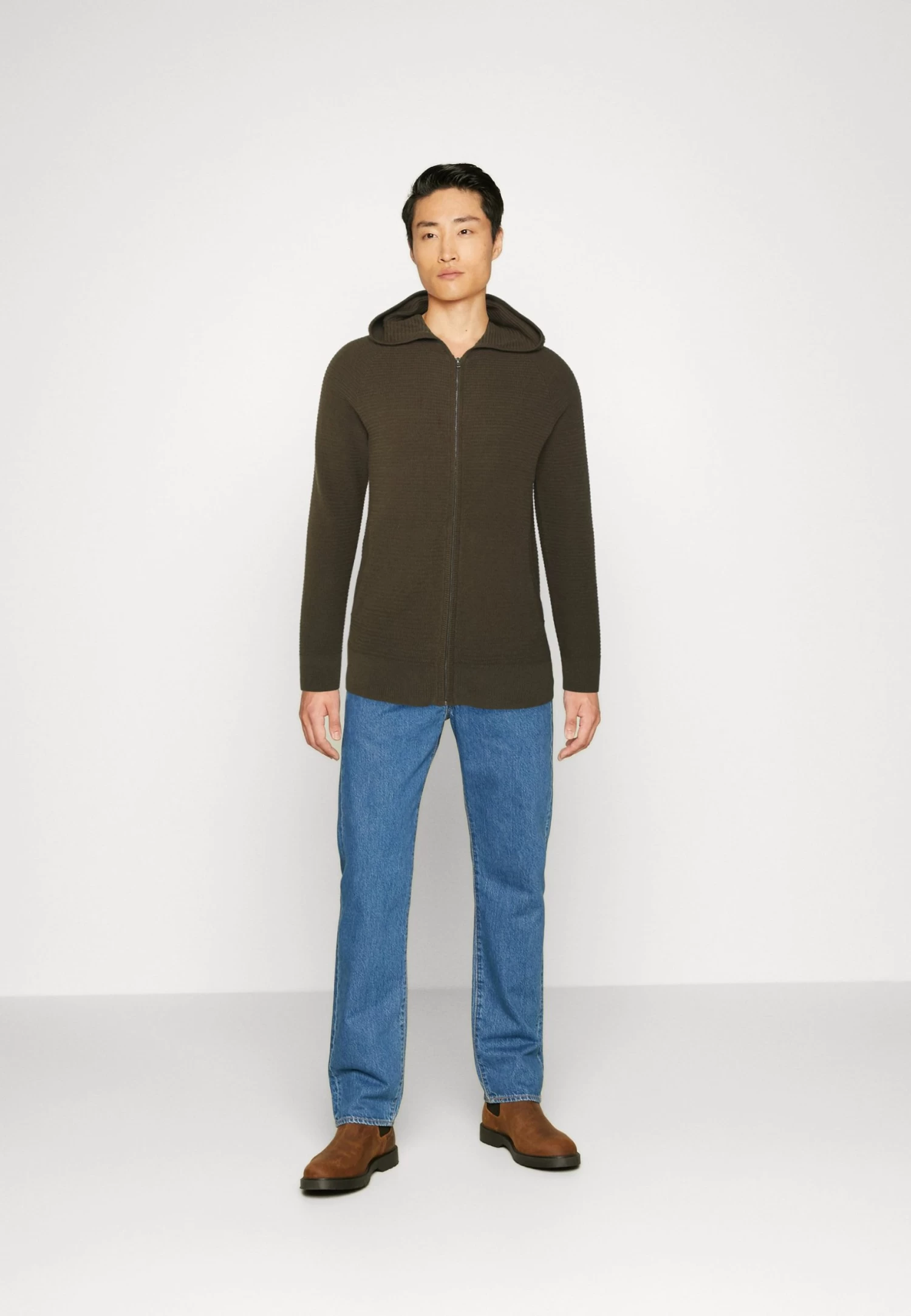 Pier One Cardigan - Olive 4 Pier One Cardigan - Olive - Image 2