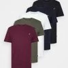 Pier One Unisex 5 Pack - Basic T-Shirt - White/Brown/Dark Blue -Clothing Promotion Shop bd6151aea1784537a374fbb05bf4ae08
