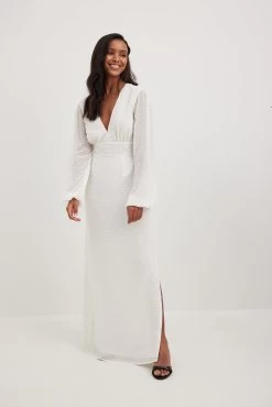 Clothing Promotion Shop 21 NA-KD Balloon Sleeve Button Detail Dress - Maxi Dress