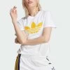 Adidas Originals Pearl Trefoil - Print T-Shirt - White -Clothing Promotion Shop c720ee03858c4cc1b98d4b2a412333a0