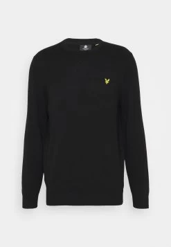 Lyle & Scott Crew Neck Jumper - Jumper - Jet Black -Clothing Promotion Shop c8788428b3d348829bec8a541bf3d578
