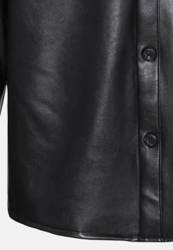 YOURTURN Unisex - Faux Leather Jacket - Black -Clothing Promotion Shop cb82c7c791af41c49e28fe3f20256a3d