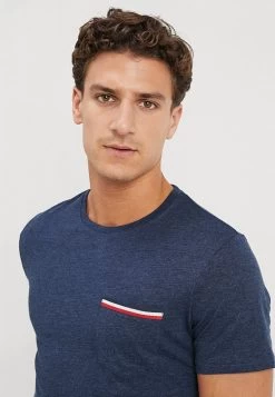 Pier One Basic T-Shirt - Mottled Dark Blue -Clothing Promotion Shop cf0b128f23eb42d29f229a8b186e6078