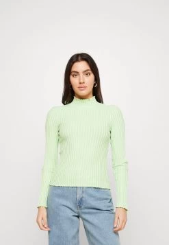 Selected Femme Slfwilma T Neck - Long Sleeved Top - Pistachio Green