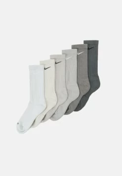 Nike Performance Everyday Plus Cush Crew Unisex 6 Pack - Sports Socks - Iron Grey/Flat Pewter/Light Iron Ore/Light Smoke Grey/Light Bone/Photon Dust