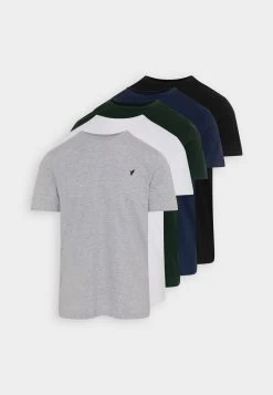 Pier One 5 Pack - Basic T-Shirt - White/Ark Green/Blue -Clothing Promotion Shop ec9f5ea8a1c14a7d833423c8e43ff5c2